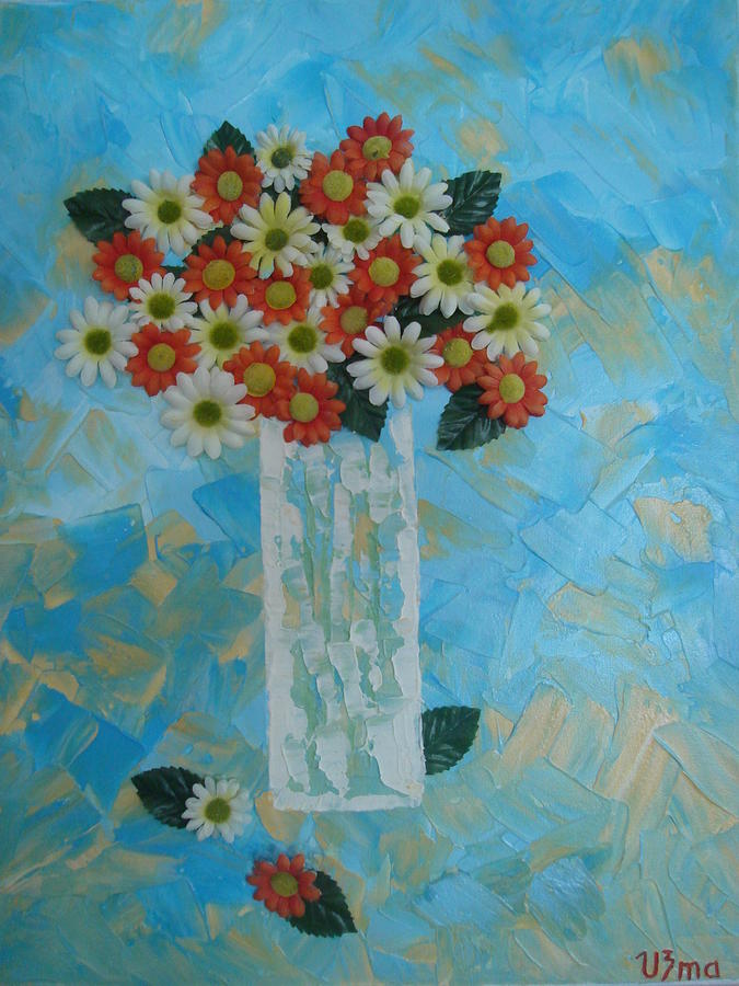 Flower Painting - Flowers In Vase by Modern  Palette Art