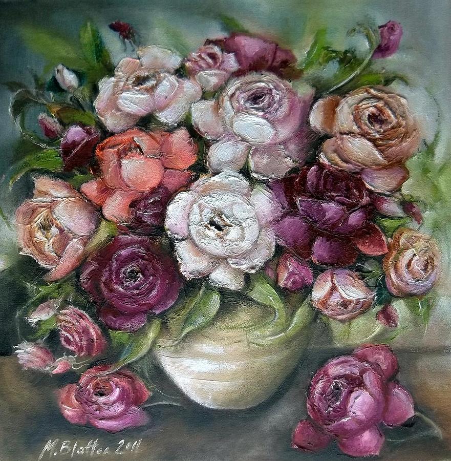 Flower Painting - Flowers by Monica Blatton