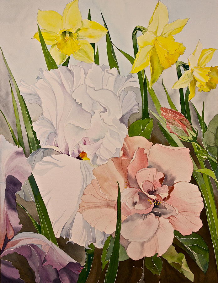 Flowers-Posthumously presented paintings of Sachi Spohn  Painting by Cliff Spohn