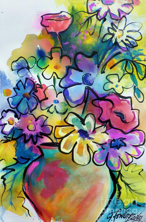 Flowers That Pop Art Painting by Tf Bailey