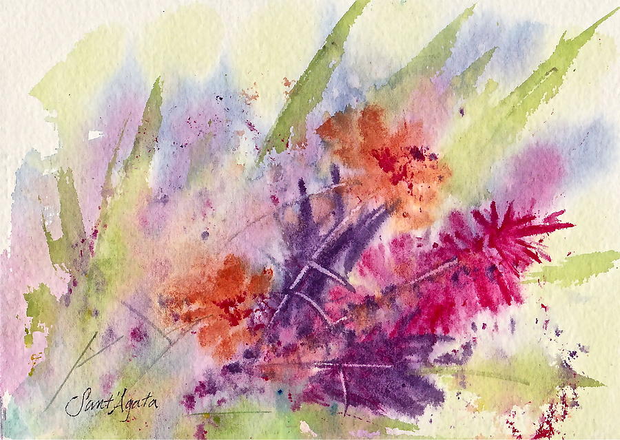Flowerz Painting by Frank SantAgata
