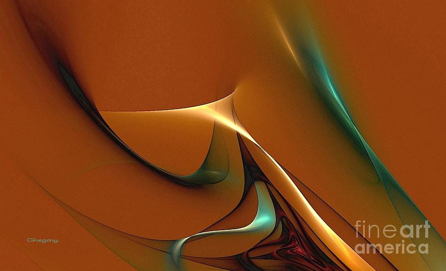 Flowing Curves B Digital Art by Greg Moores