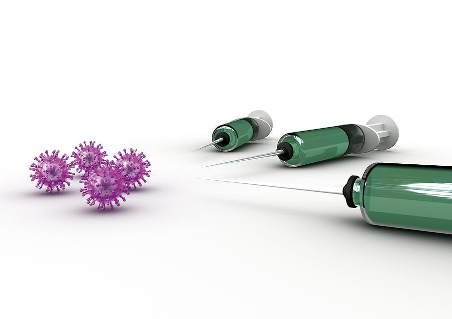 Pathogen Photograph - Flu Vaccine, Conceptual Artwork by Robert Brocksmith