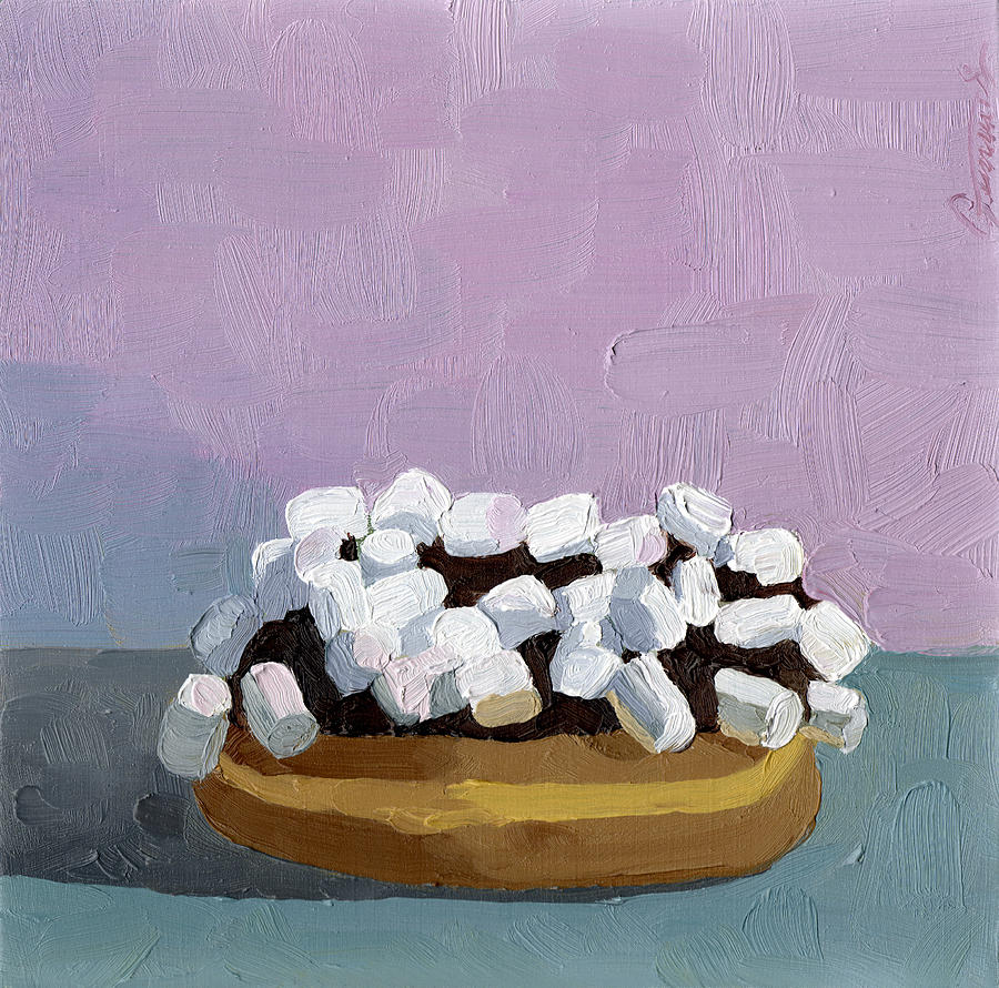 Donut Painting - Fluffer Nut by Guenevere Schwien