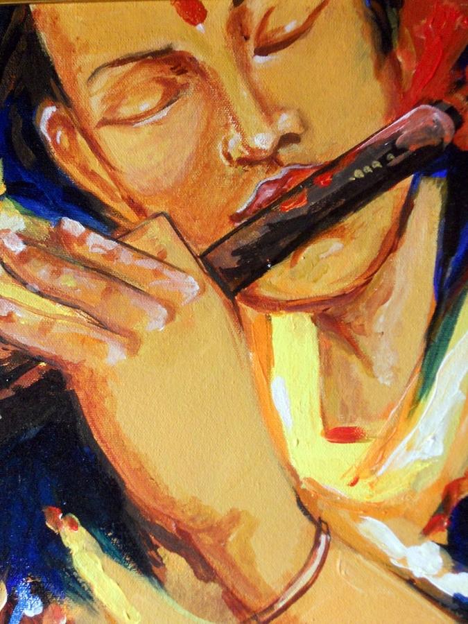 Flute Painting by Manish Verma Flute Painting by Manish Verma