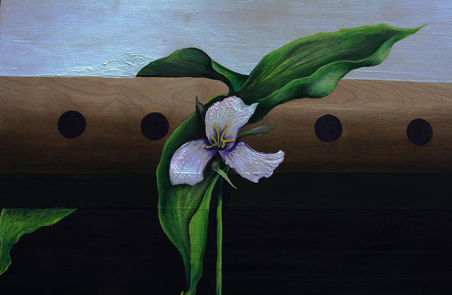 Fluted Floer Painting by Virginia Bond