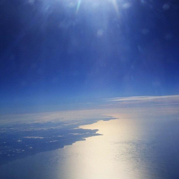 Fly Photograph - Flying =) #fly #plane #sea #water #sky by Ana Maria Beatrice Ifrim