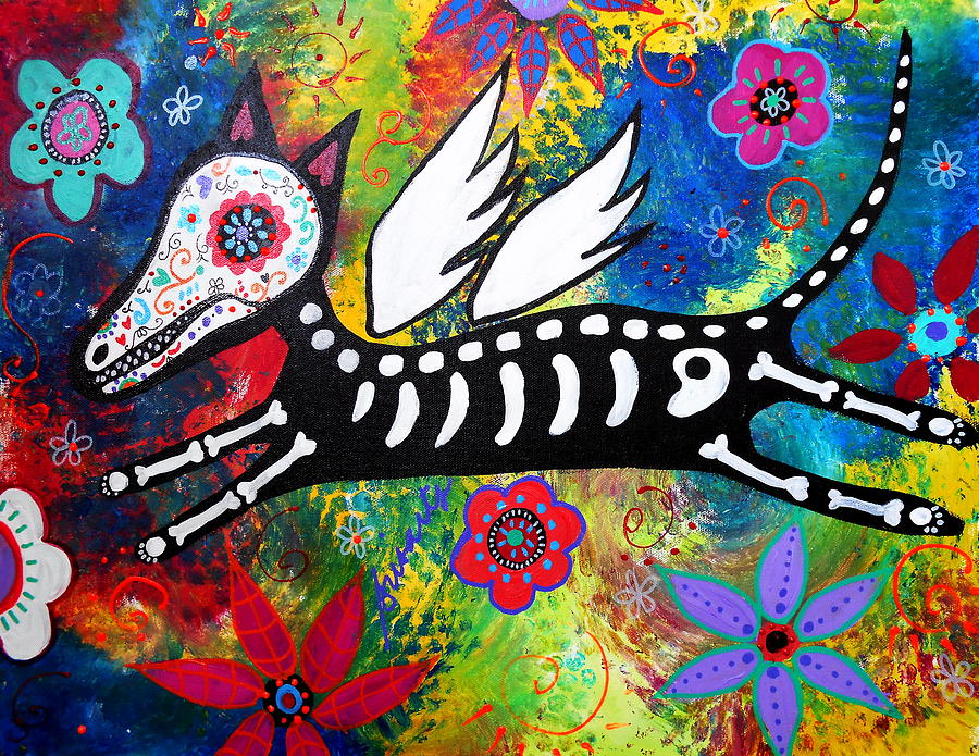 Flying Angel Dog Painting by Pristine Cartera Turkus