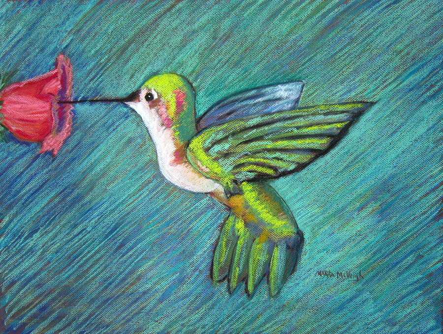 Hummingbird Painting - Flying Color by Marita McVeigh