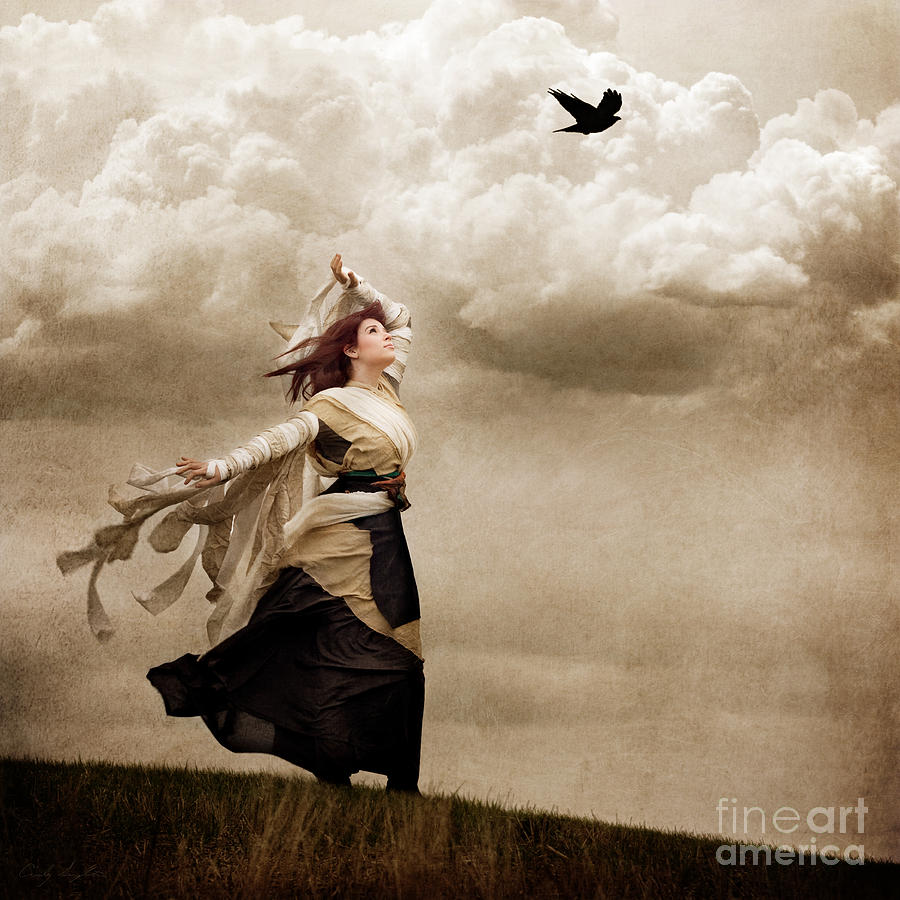 Raven Digital Art - Flying Dreams by Cindy Singleton