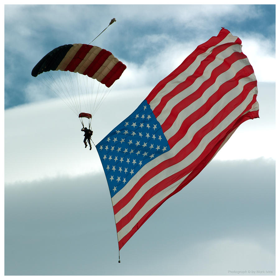 Flying Flag Photograph by Mark Ivins