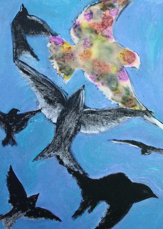 Flying Free Painting by Alma Yamazaki