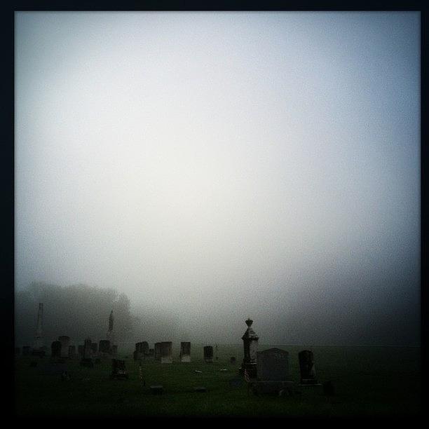 W40 Photograph - #fog #cemetery #morning #spooky by Ashlee Allyn 