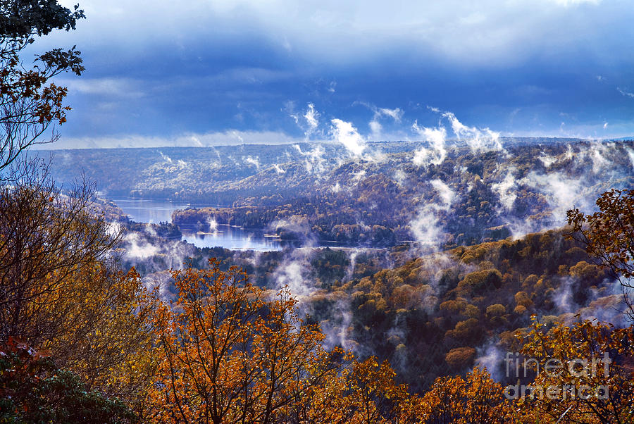 Fog Over The Barkhamsted Reservoir Photograph by HD Connelly