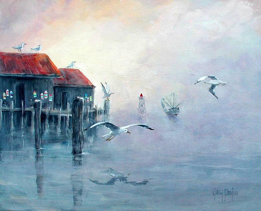 Foggy Cove Painting by Gary Partin