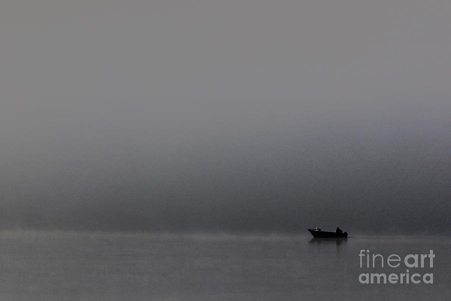 Foggy Fishing Photograph by Alan Look