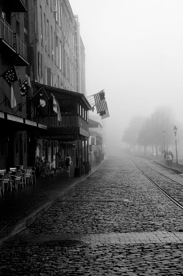 Foggy Morning on River Street Photograph by Leslie Lovell