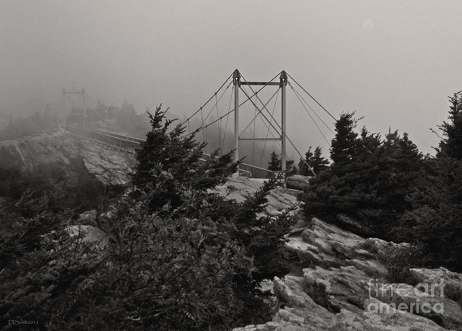 Foggy Mountain Bridge Photograph by Deborah Smith