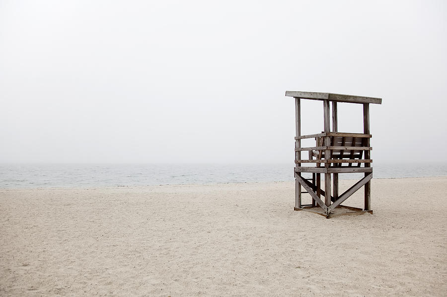 Beach Photograph - Foggy New England Beach by Jenna Szerlag