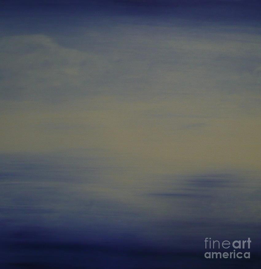 Foggy Ocean Painting by Monika Shepherdson