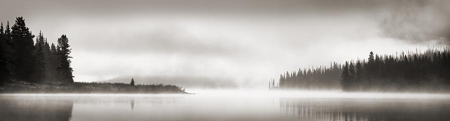 Black And White Photograph - Foggy Scene by Corey Hochachka