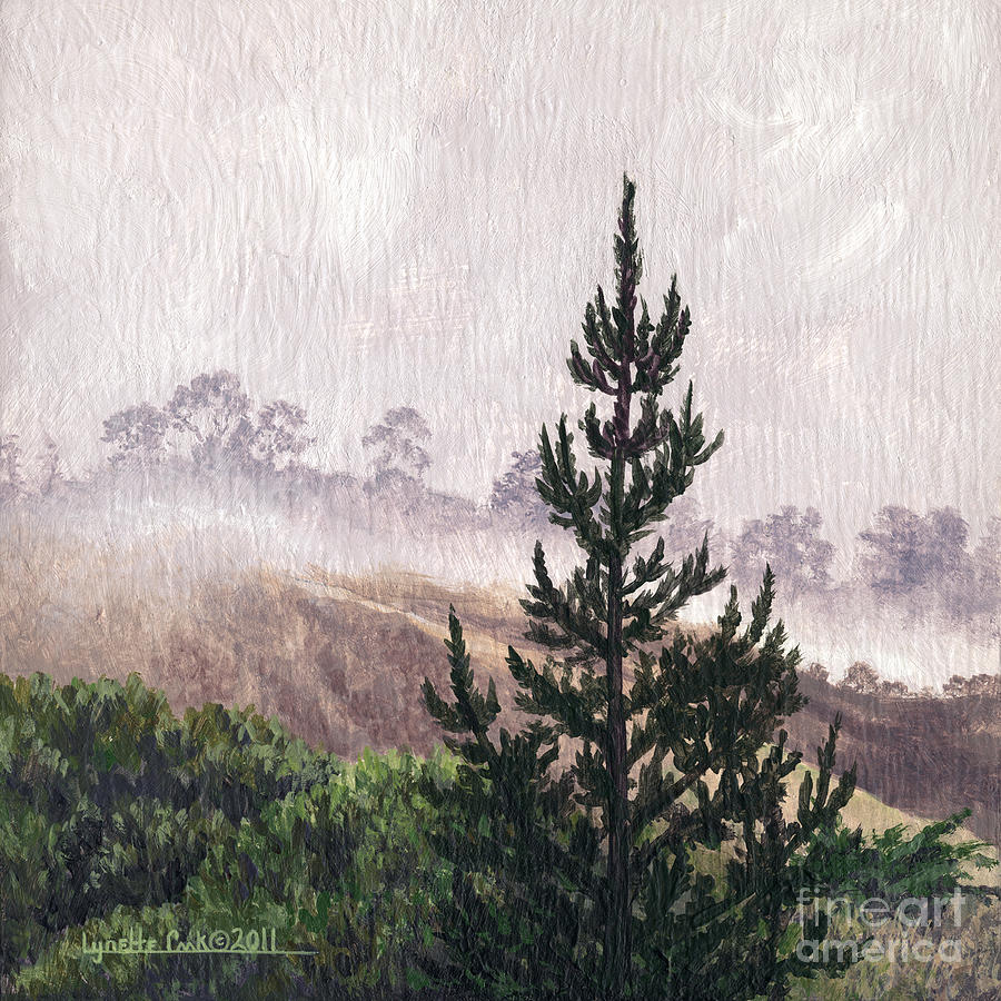 Foggy Stillness Painting by Lynette Cook