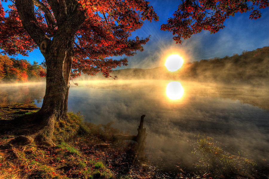 Mountain Photograph - Foggy Sunrise at Price Lake II by Dan Carmichael