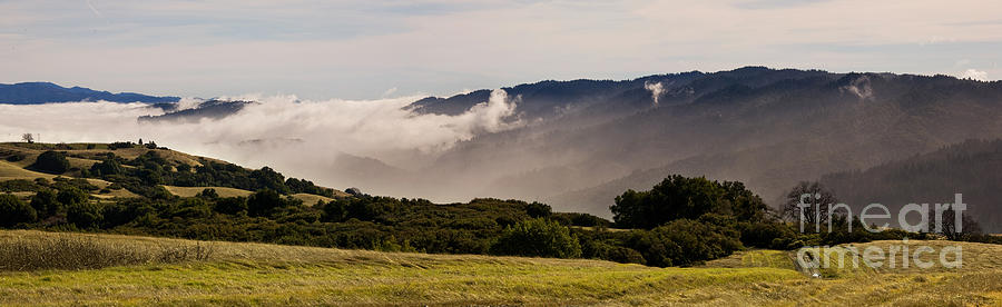 Mountain Photograph - Foggy Valley Panorama by Matt Tilghman