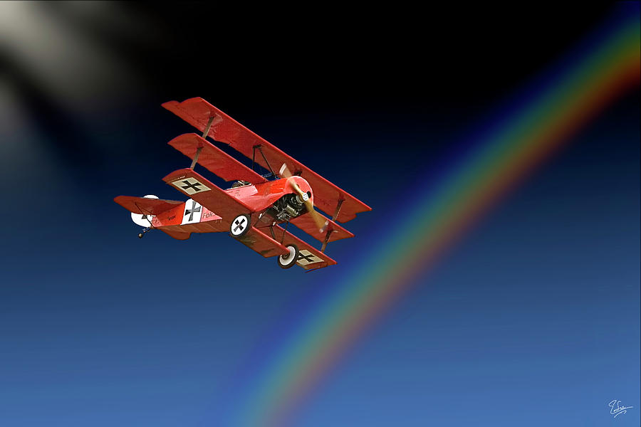 Fokker With Rainbow Photograph by Endre Balogh