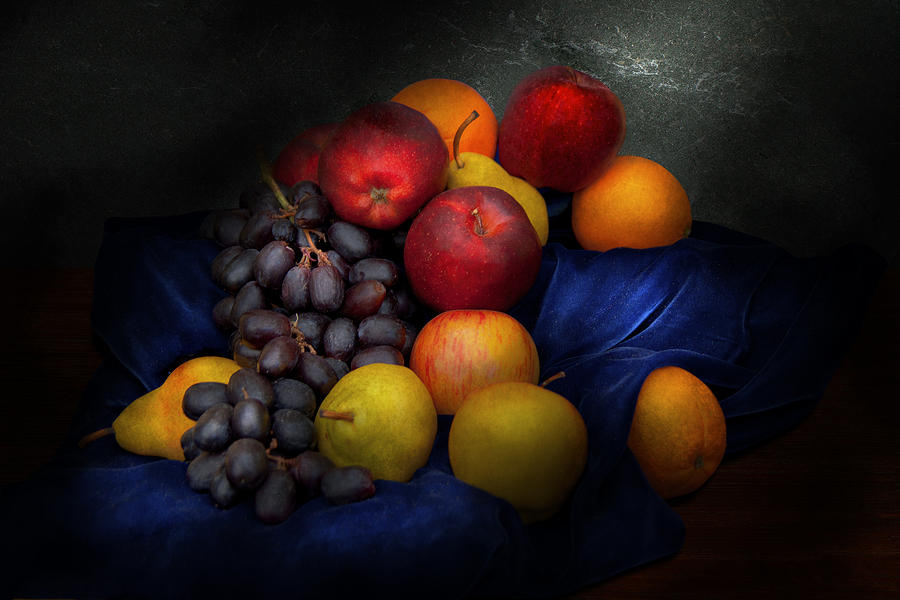 Vintage Photograph - Food - Fruit - Fruit still life  by Mike Savad