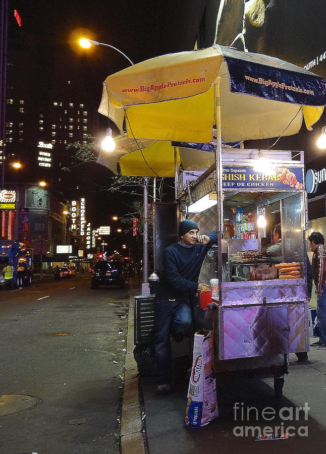 Food Kiosk at Times Square 206 Photograph by Padamvir Singh