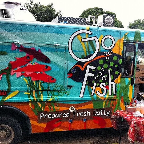 Boston Photograph - Food Truck Festival, Go Fish by Jim Spencer