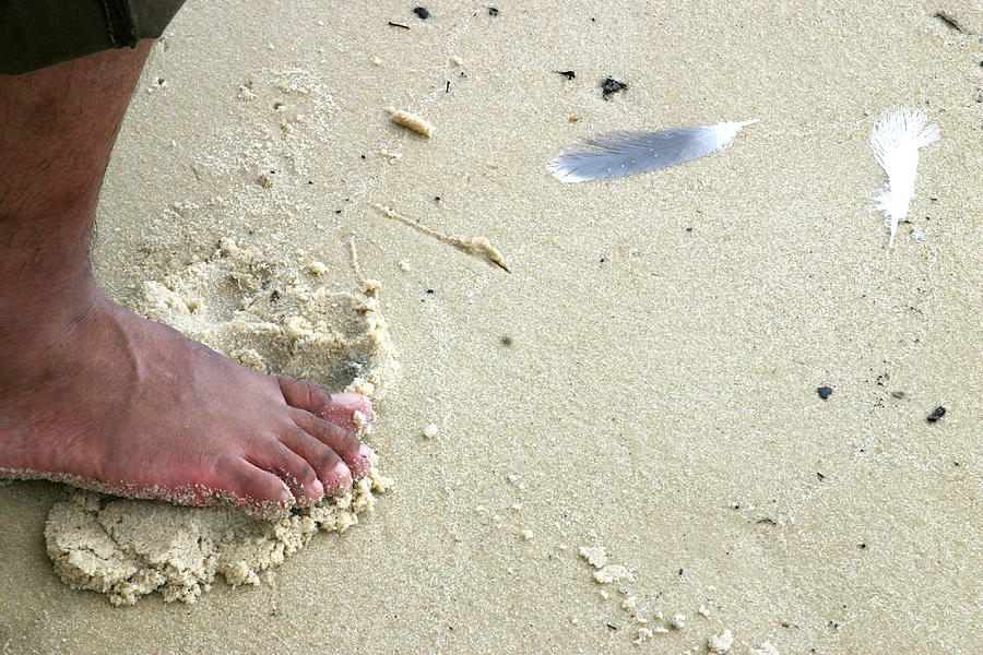 Foot  on  Beach -  Image  2 Photograph by William Meemken