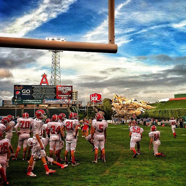 Football Photograph - Football At Angels Stadium, Talk About by Loghan Call