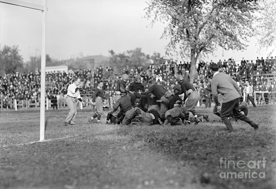 Football Game, 1912 Photograph by Granger