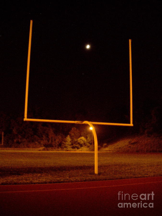 Football Moon Field Goal Photograph by David Karasow - Pixels