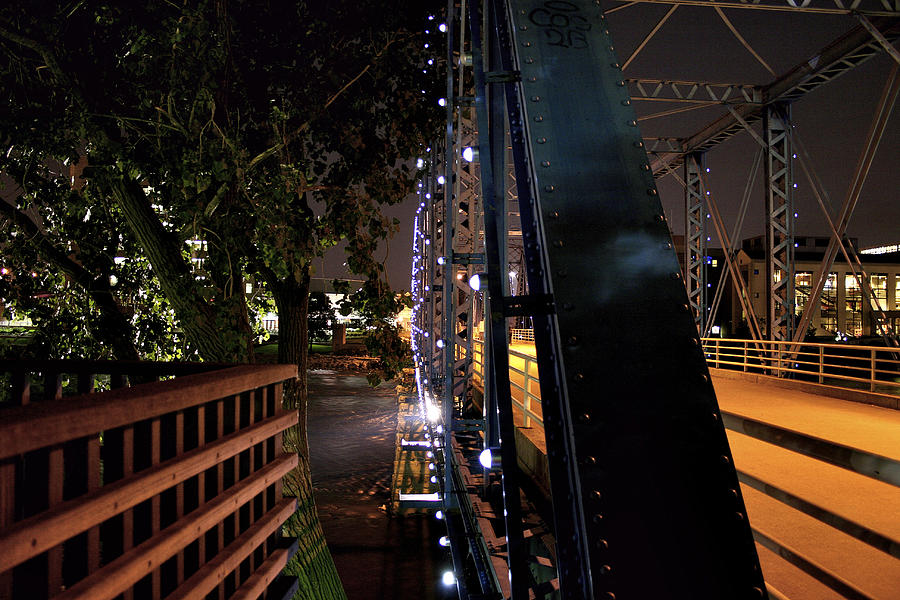 Footbridge Lights Photograph by Richard Gregurich