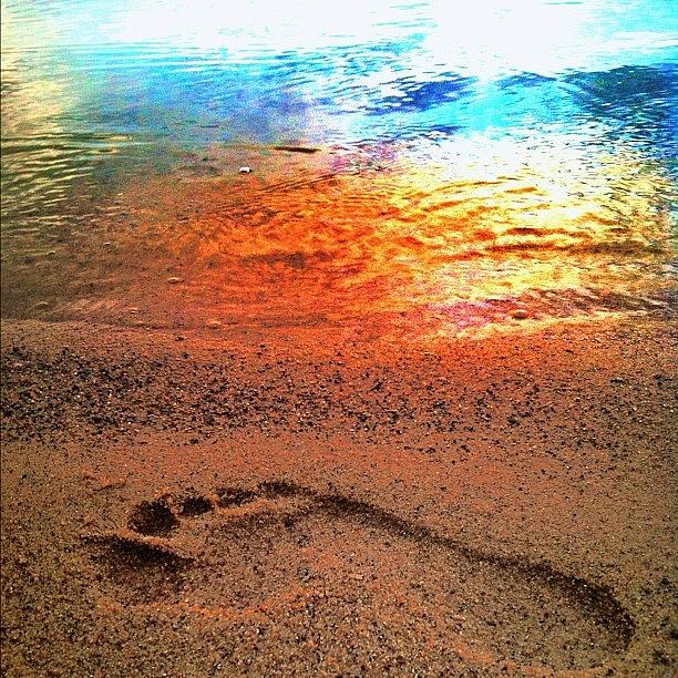 Sunset Photograph - Footprint! by Nicole Fedorov