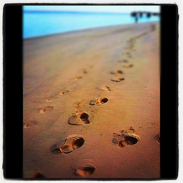 Beach Photograph - #footprint #sand #beach #plage #arcachon by Sophie Ricq