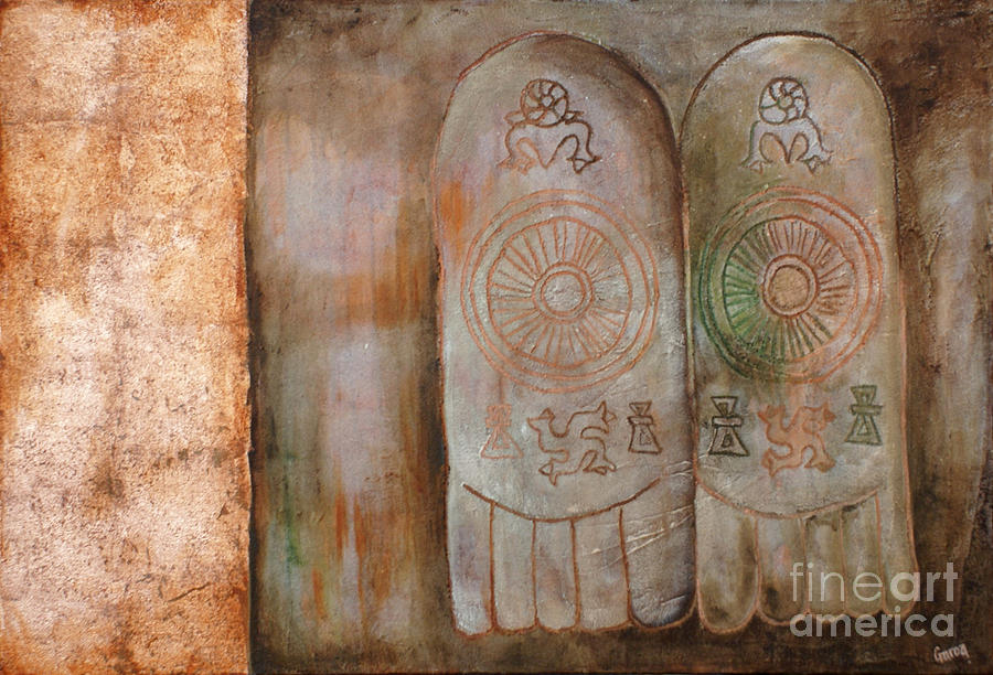 Buddha Painting - Footprints of the Buddha by Paulina Garoa