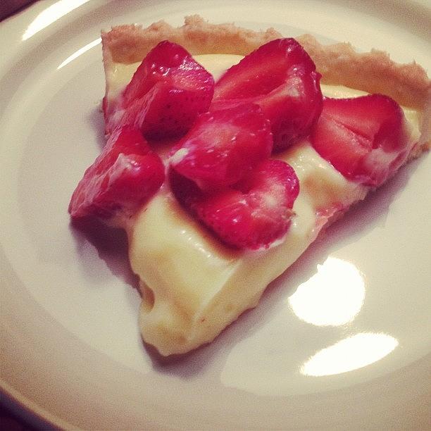 Foodie Photograph - For Dessert Is A Strawberry Tart With by Jonathan Bouldin