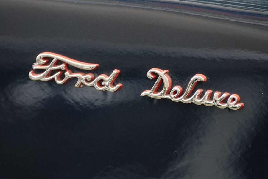 Ford Deluxe emblem Photograph by David Campione