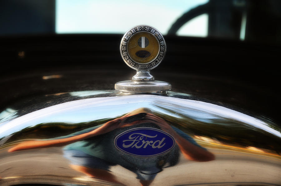 Vintage Photograph - Ford Model T Hood Ornament by Bill Cannon