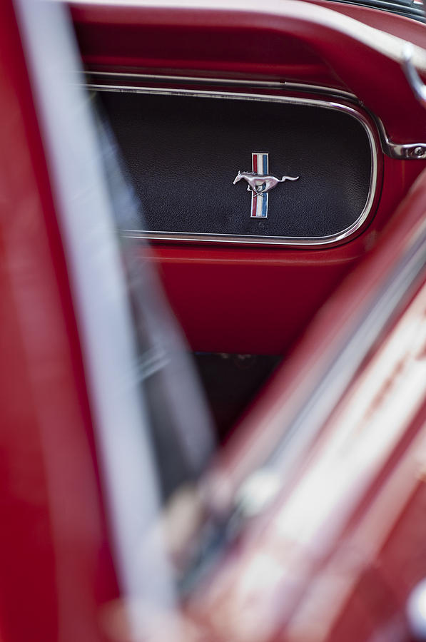 Ford Mustang Dash Emblem Photograph by Jill Reger