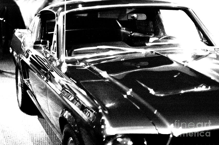 Black And White Photograph - Ford Mustang by Micah May