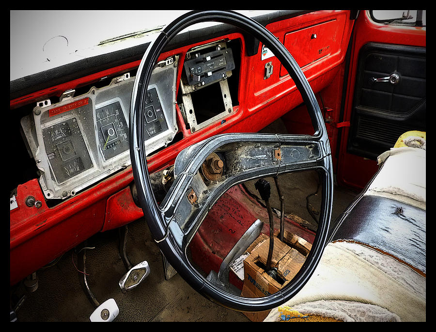 Ford Pickup Interior Photograph by Tim Nyberg