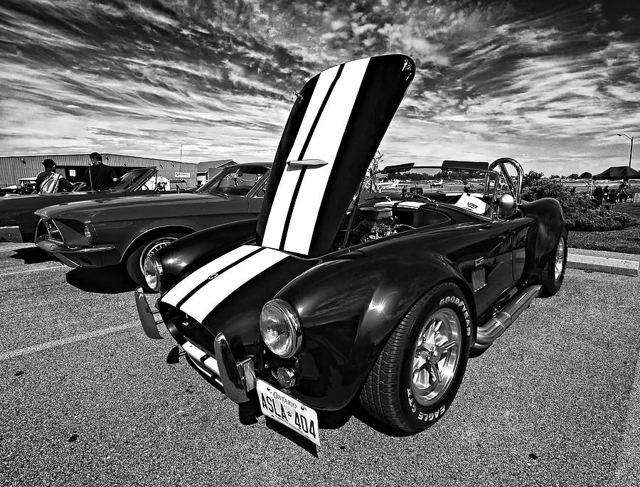 Cobra Photograph - Ford Power monochrome by Steve Harrington