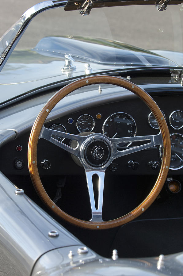 Ford Shelby Cobra Steering Wheel Photograph by Jill Reger