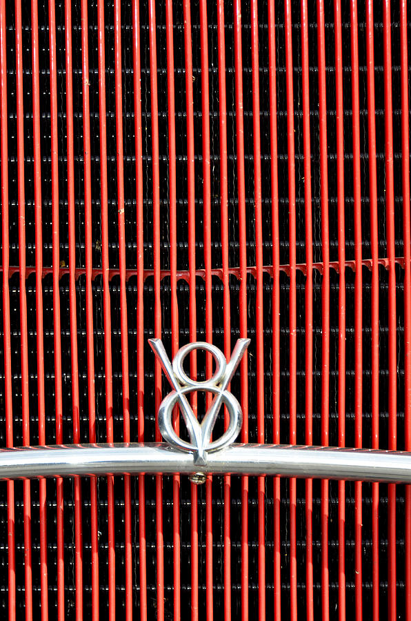 Ford V8 Ornament On Grill Photograph by Carolyn Marshall