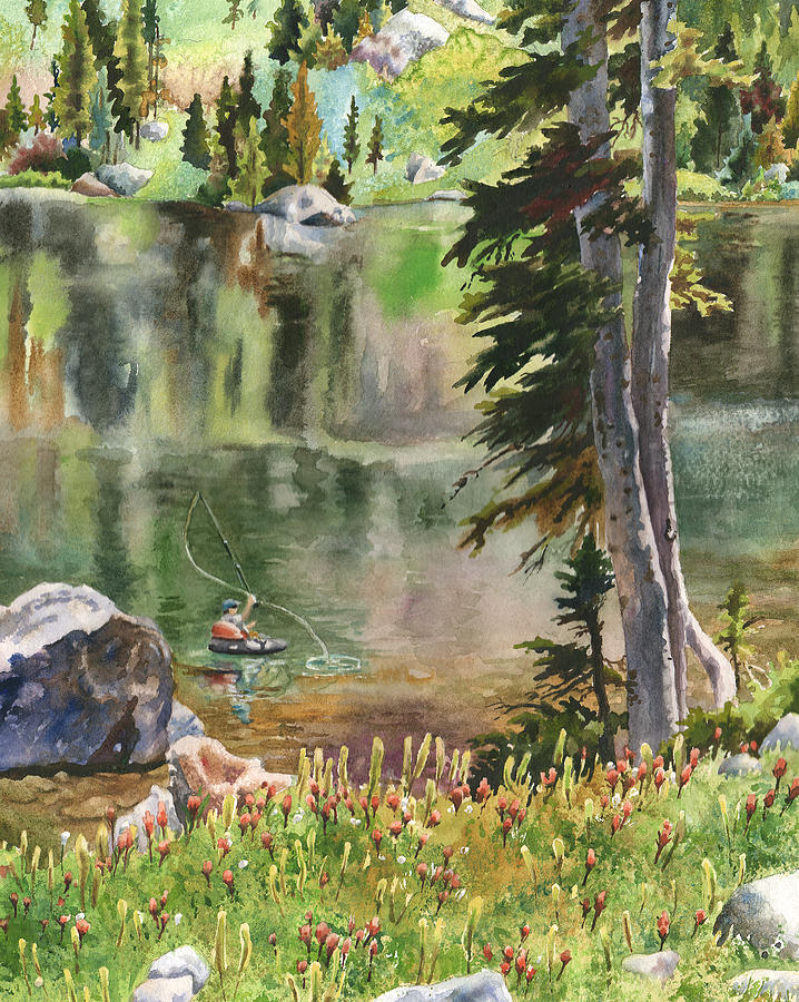 Forest Lake Painting by Anne Gifford